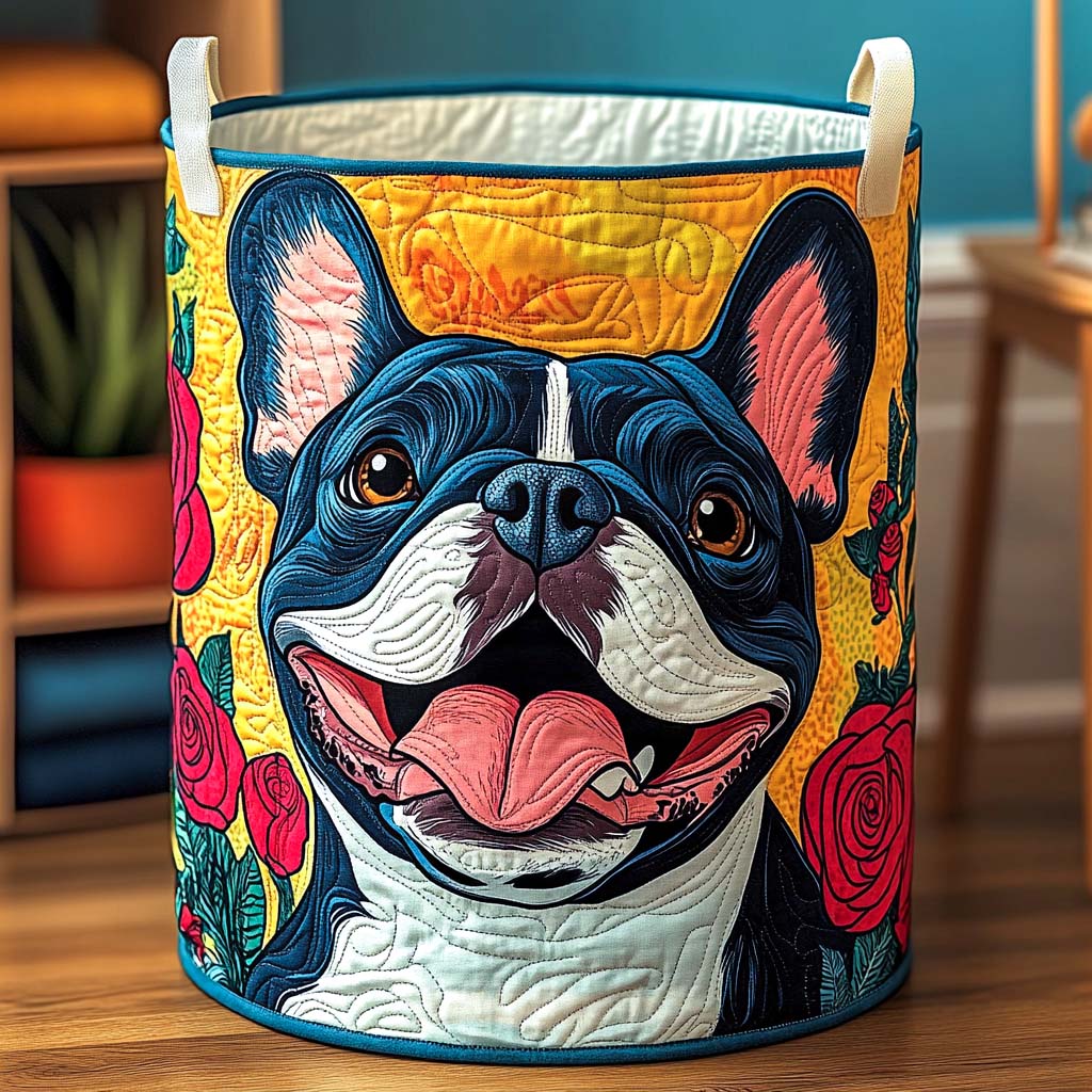 Bloomy Frenchie Smile Wasmand