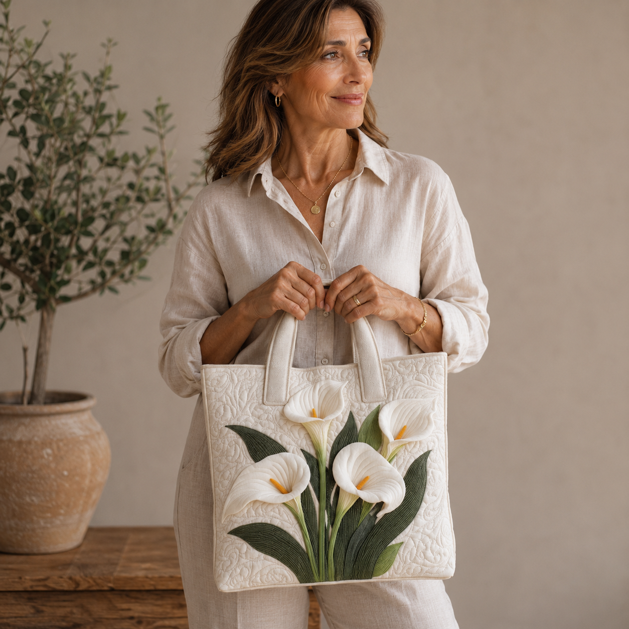 Handgemaakte Tas | Witte Lelies