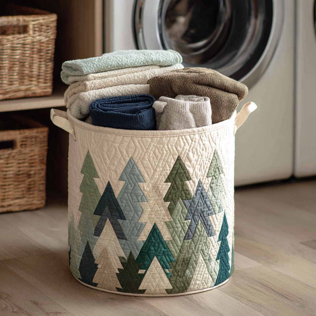Kerst Groene Bomen Wasmand