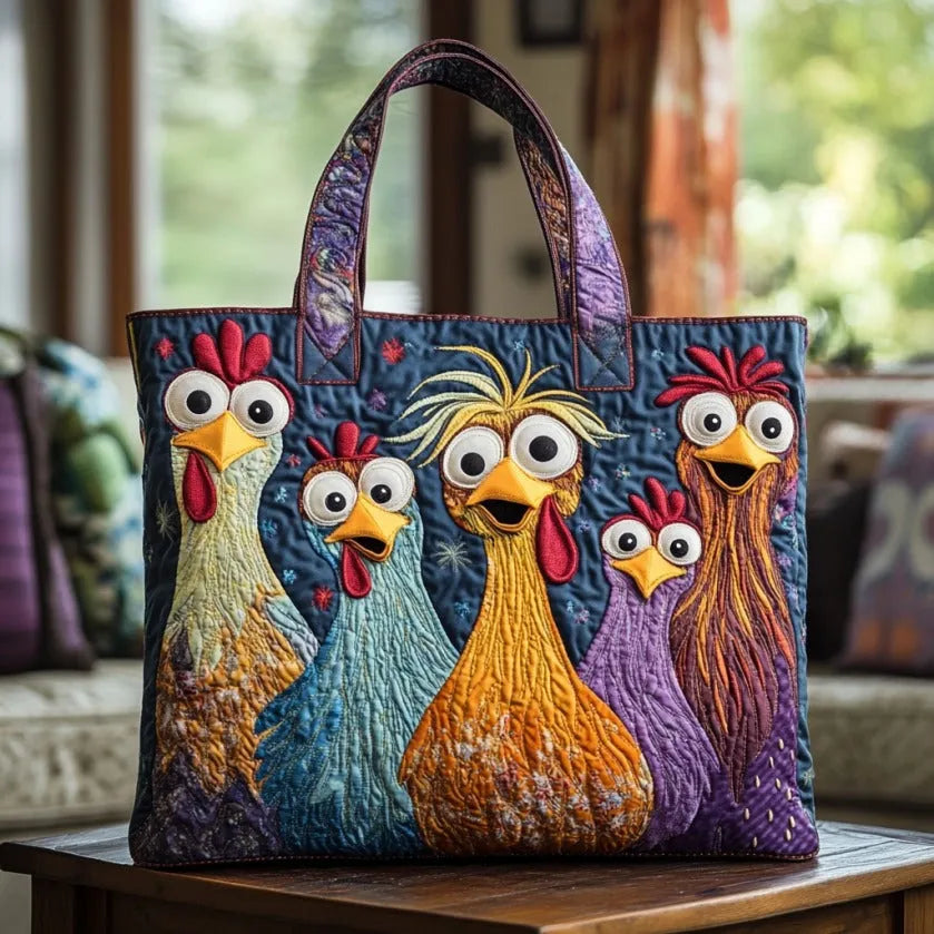 Vintage Tas "Vrolijke Kippen" — Landelijk