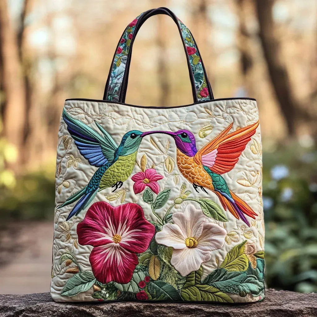 Haftowana Torba Vintage "Kolibrieën en Hibiscus" — Exotisch