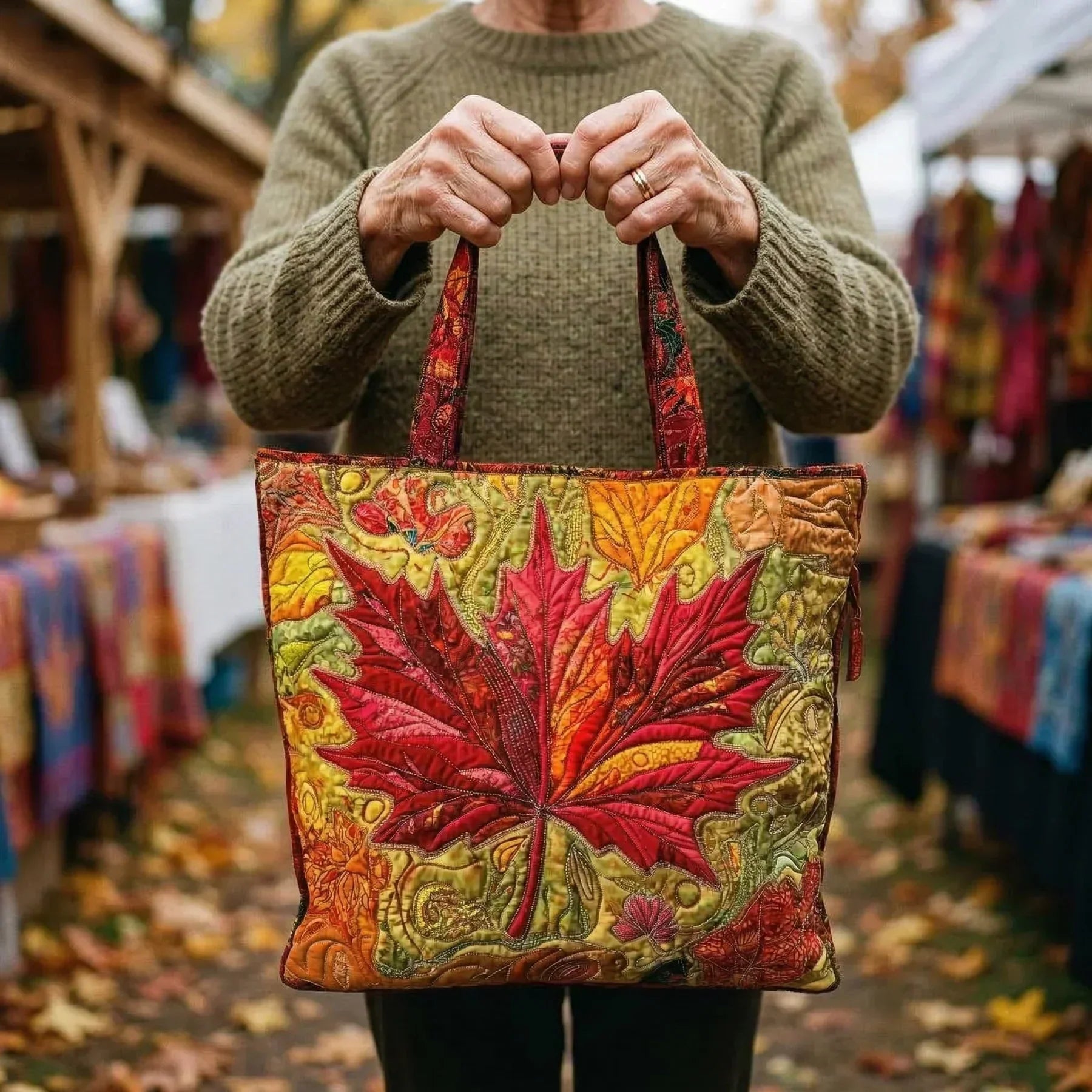Vintage Handtas "Ahornblad" — Herfst