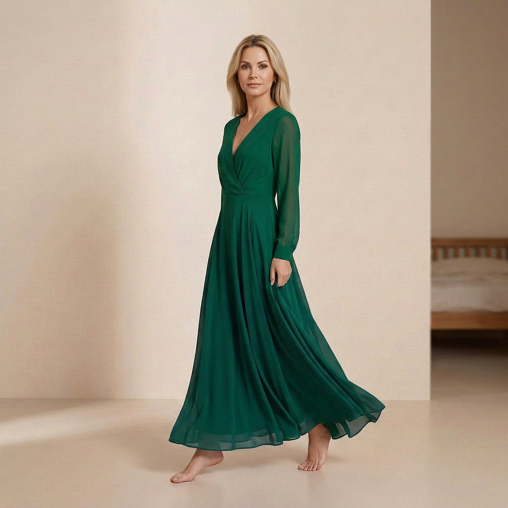 Jurk met groene rok