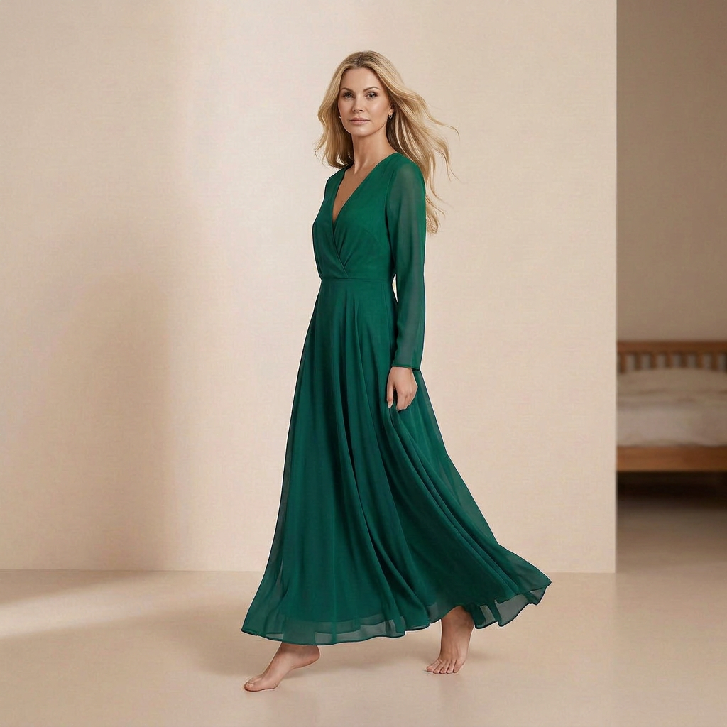 Jurk met groene rok